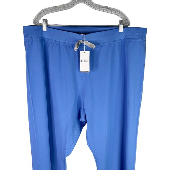 Figs Basic High Waisted Livingston Scrub Pants 2XLT XXL/T T21003T Ceil Blue New - Picture 9 of 12